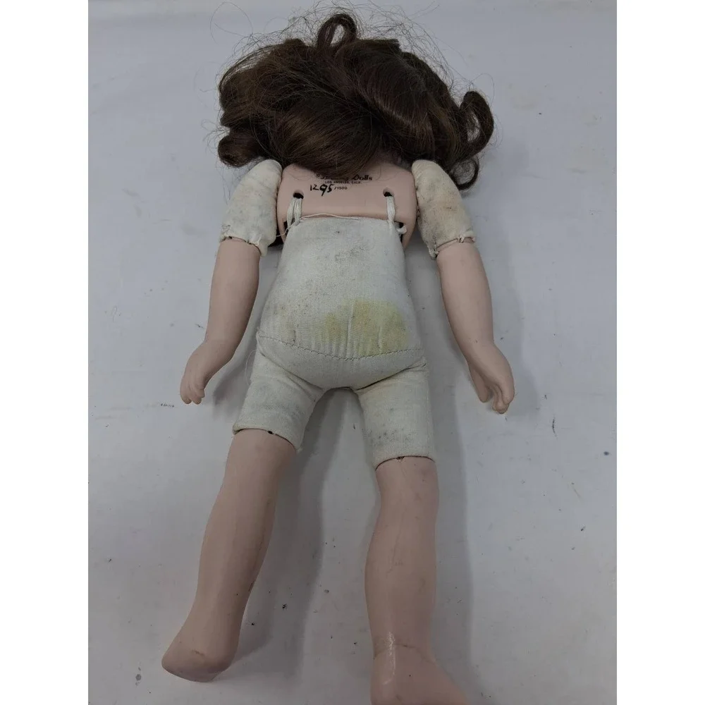 Bradley Dolls Porcelain Bisque Limited Edition 1295/1500 Brown Hair Vintage  w
